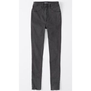 👖Abercrombie & Fitch Women’s Grey Ultra High Rise Skinny Jeans Size 32 (14)👖